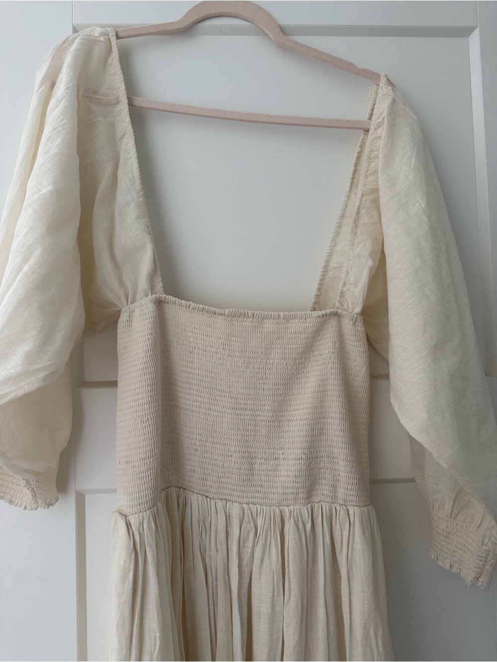 Medium Free People Cream Eyelet Maxi Dress - Picture 2 of 4